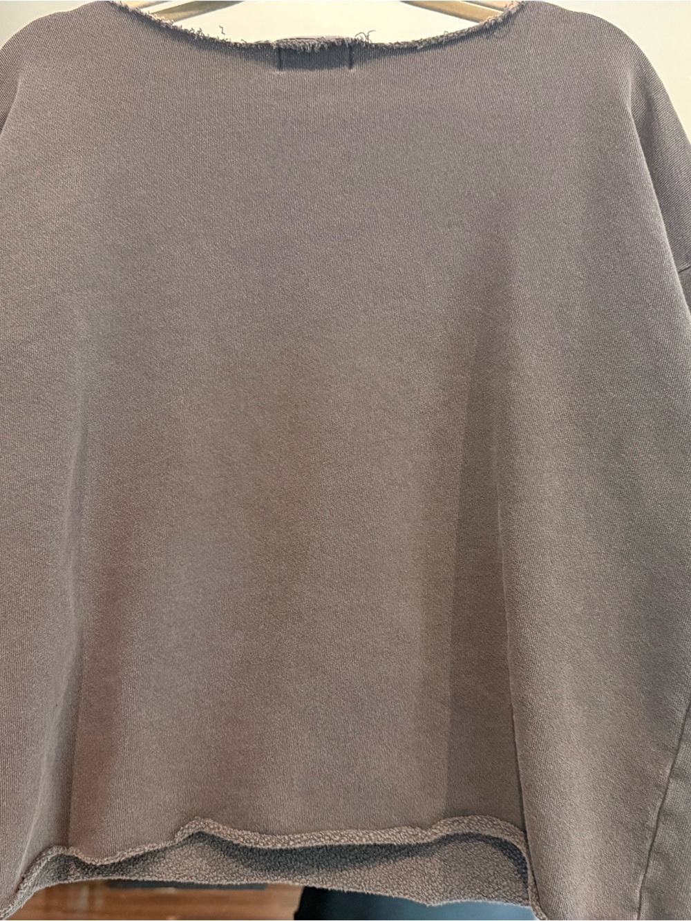 Joah Brown Logo Patch Slouchy Pullover in Washed Black - Picture 9 of 10